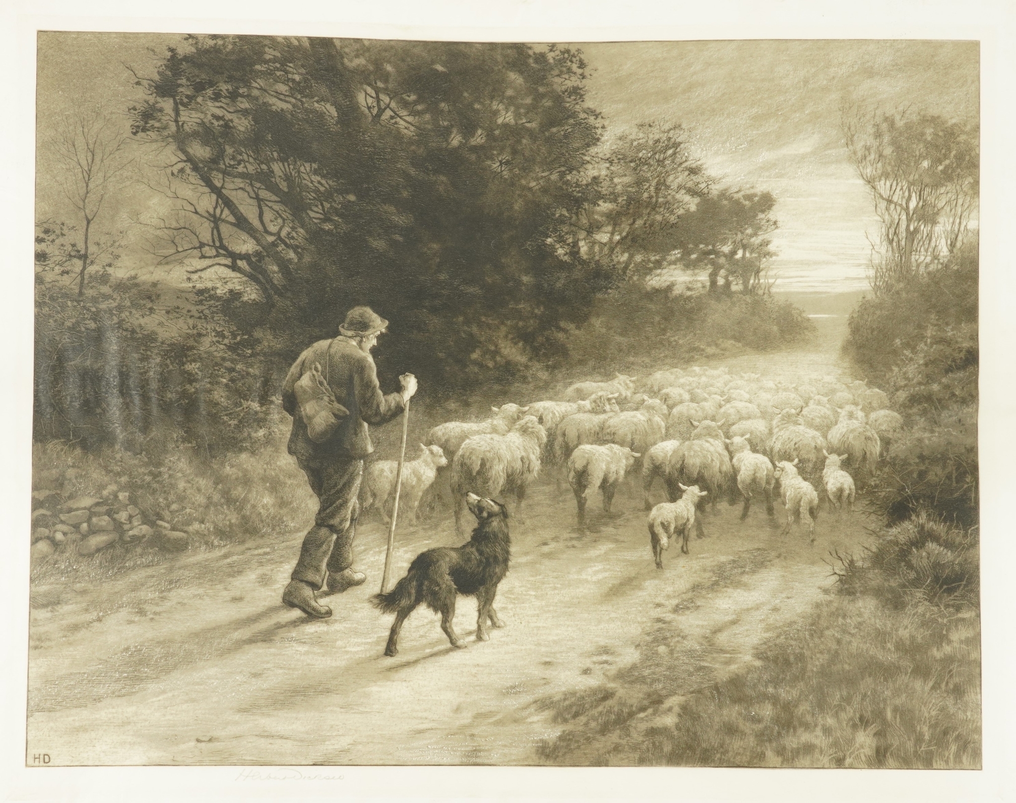 HERBERT DICKSEE (BRITISH, 1862-1942) Nearing home signed 'Herbert Dicksee' (lower left margin) etching 52 x 65cm £150-250