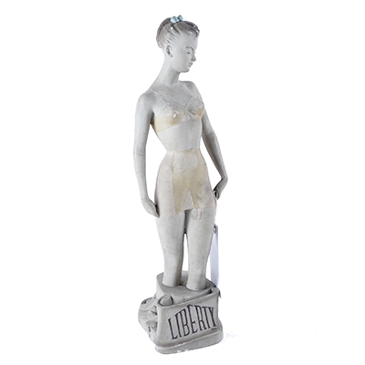 Among the advertising related lots is a 1940s figure formed as a lady advertising Liberty undergarments (est. £400 - £600)